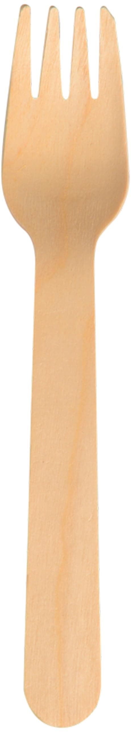 ABENA Gastro-Line 16cm Wooden Disposable Forks Made From 100% Compostable Birchwood Providing a Sustainable and Eco-Labelled Wooden Cutlery (Pack of 100)