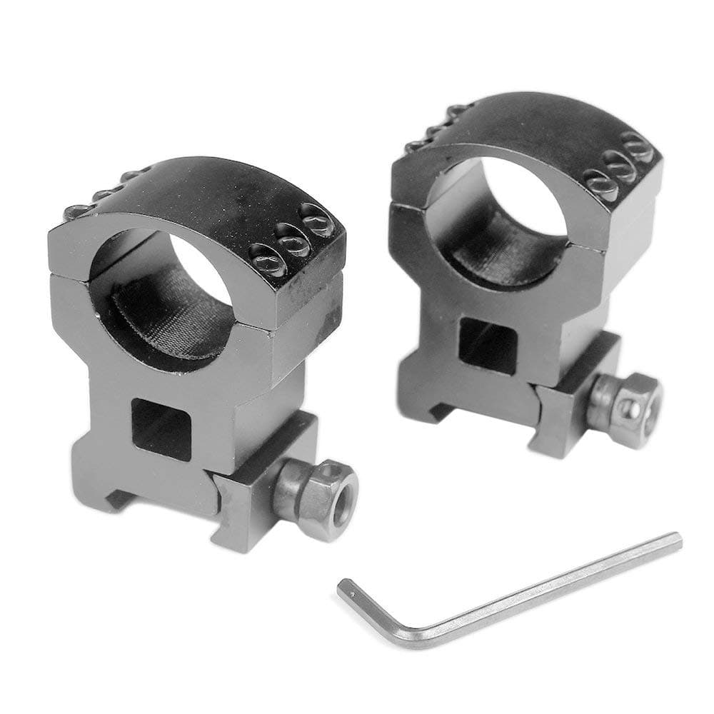 Tactical Scope Rings High Profile 25.4mm / 1Inch with See-Through Base