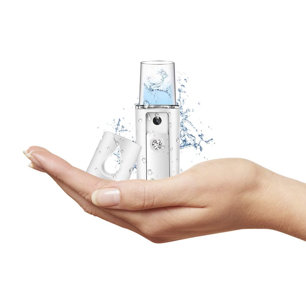 Nano Facial Mister，Portable Moisturizing Mist Sprayer，Handy Mist Sprayer for Deep Sleep，Cool Mist Facial Steamer with Lightweight USB Recharge，Mini Facial Steamer in Bedroom, Desk, Office, Travel, Nursery Nebulizer Machine