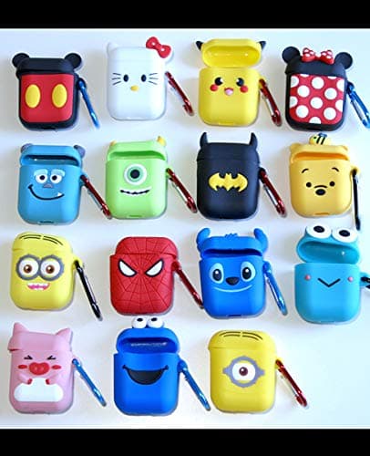 3D Cute Creative Catoon Design AirPods Premium Silicone Protective Cover (Minions)