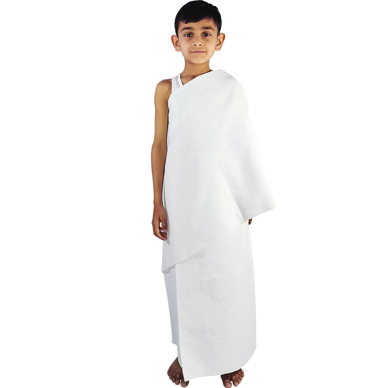 Ihram Ehram Ahram for Babies Toddlers and Kids, Stitched Ihram Dress Ready to Wear (Toddler Size 14 Inch Lenght Belly Button to Ankle)