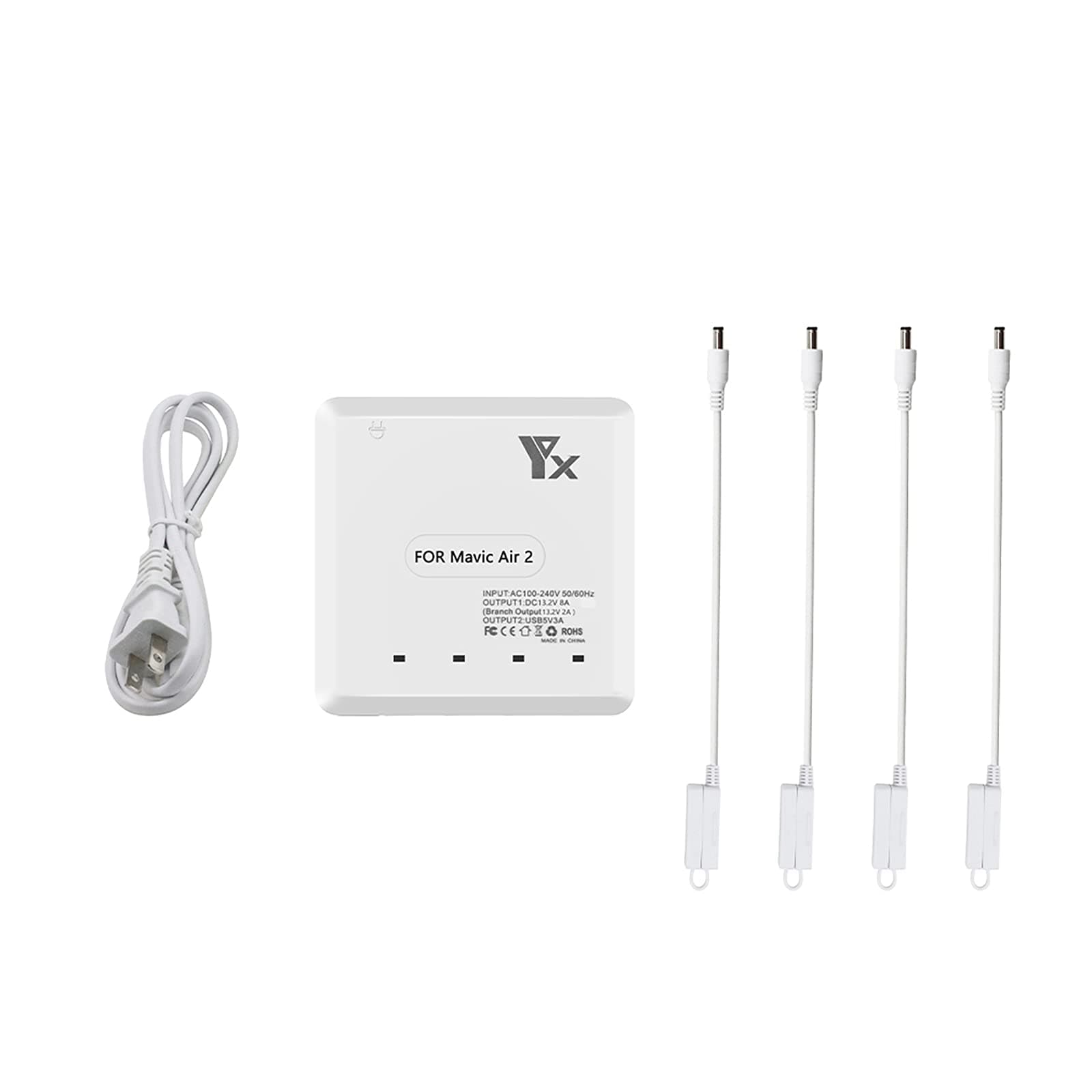 Battery Charger for DJI Air 2S,Mavic Air 2 Drone,6 in 1 Rapid Multi Charging Hub,Simultaneous Charge 4 Batteries and Remote Controller