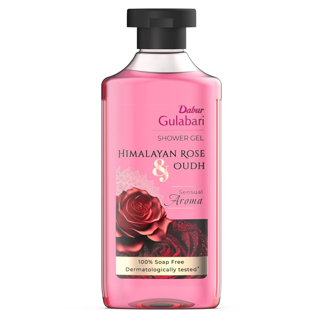 Dabur Gulabari Shower Gel - 250 ml | 99% Pure Glycerine | Gentle Bodywash | Himalayan Rose Extract to nourish and revitalise the skin | 0% Parabens & Soap | No Silicones | With Oudh Fragrance