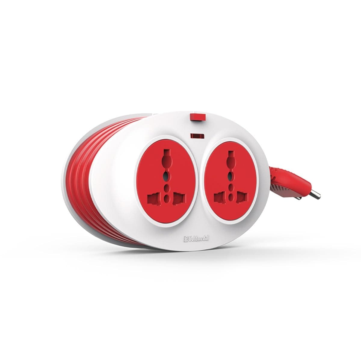 Goldmedal Gio 2-Pin Extension Board with 2.5 Meter Extension Cord | Universal Sockets | LED Indicator | Multi Plug Travel Adapter for Home Appliances