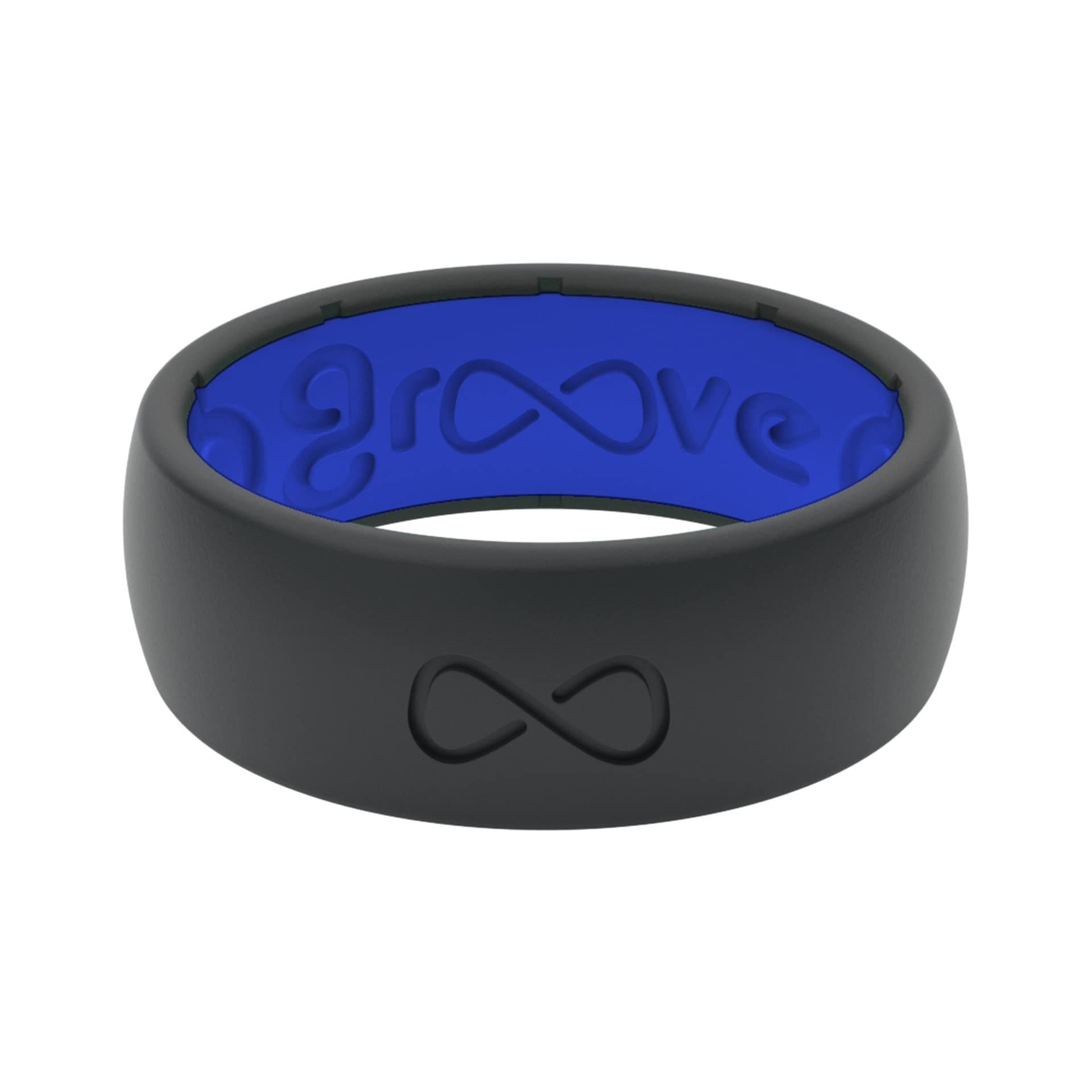 Groove LifeSolid Silicone Ring - Breathable Rubber Wedding Rings for Men, Lifetime Coverage, Unique Design, Comfort Fit Ring