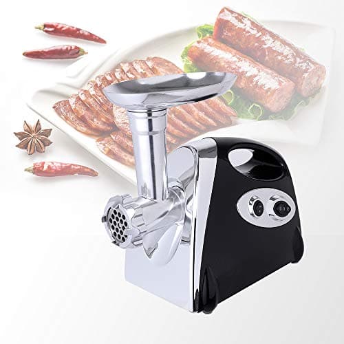 Lovinland Electric Meat Grinder Meat Machine Sausage Maker Meat Mincer Sausage Stuffer with Four Cutting Plates Black