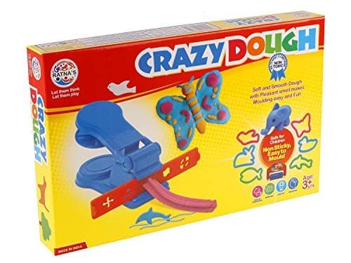 Toyztrend Crazy Dough with Machine Kiddy Dough Clay Cutting and Moulding Playset for Kids 3+ Years