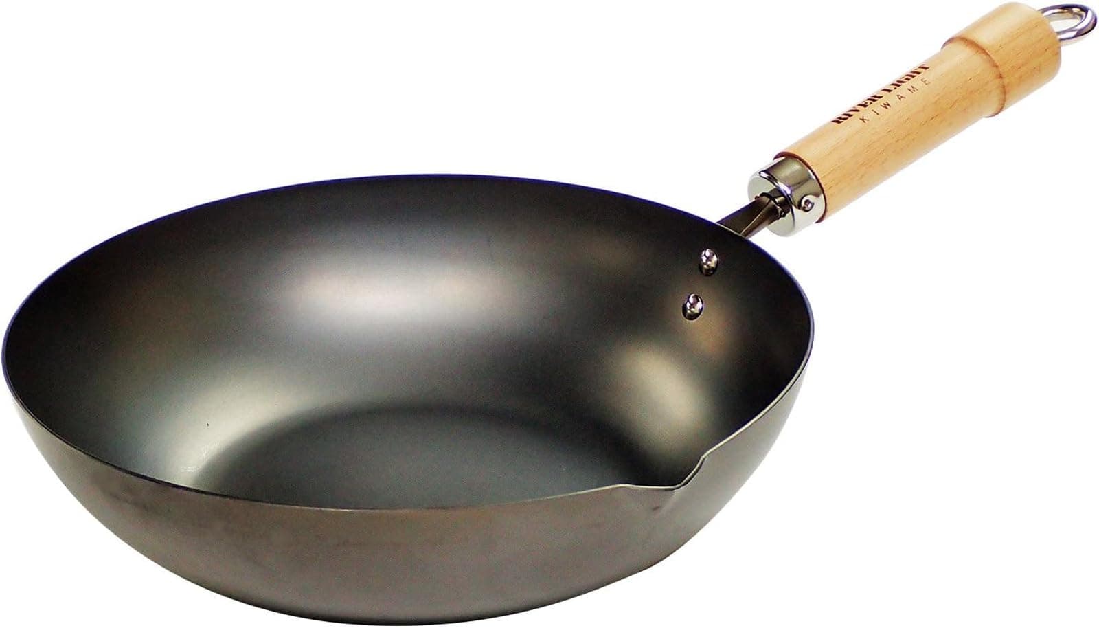 River Light リバーライト(Riverlight) Iron Frying Pan, Extreme Japan, 11.0 inches (28 cm), Induction Compatible, Made in Japan, Wok