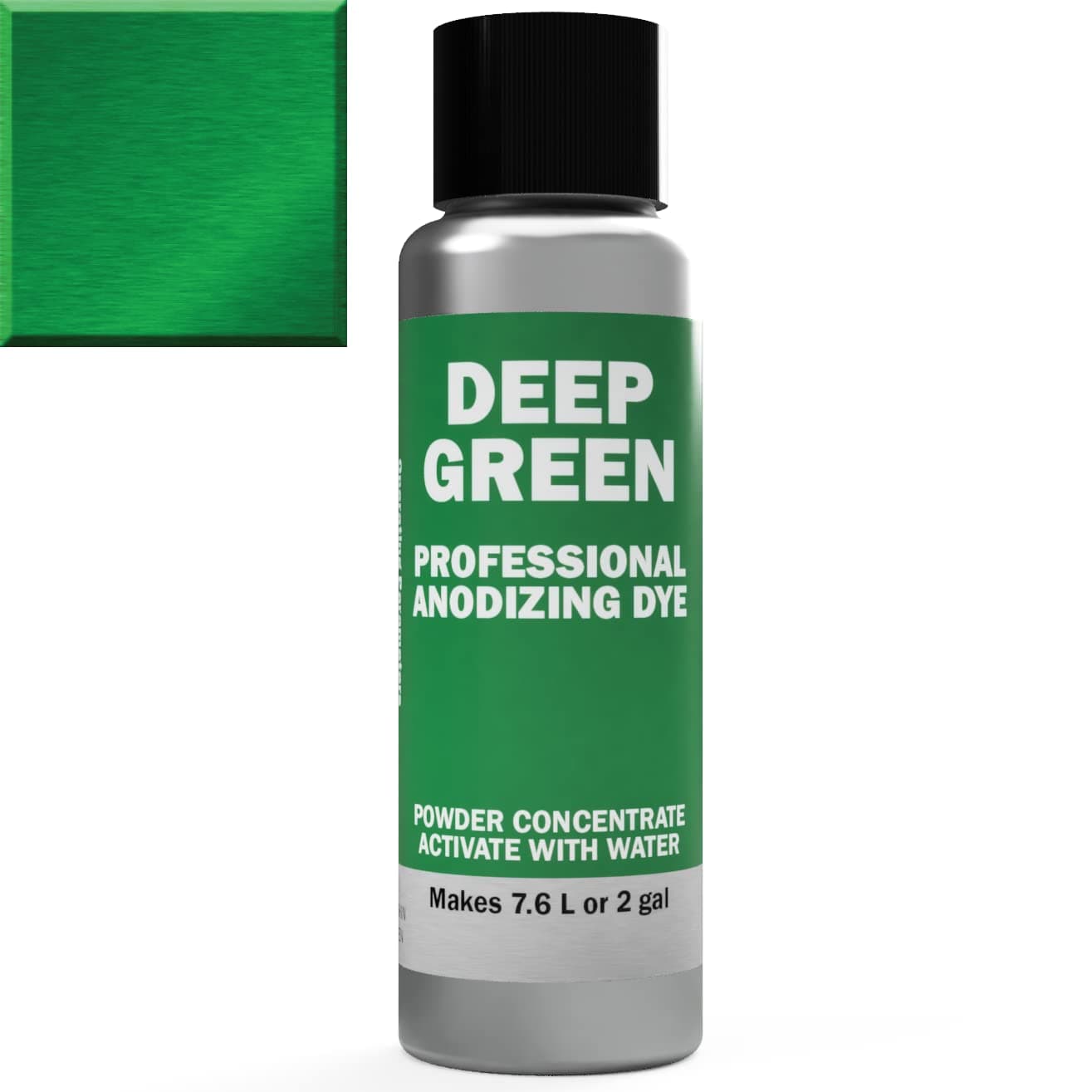 Professional Aluminum Anodizing Pigment Dyes | Green E-AEN | Light to Rich Green | Powder Concentrate Makes 7.6 Liters or 2 Gallons