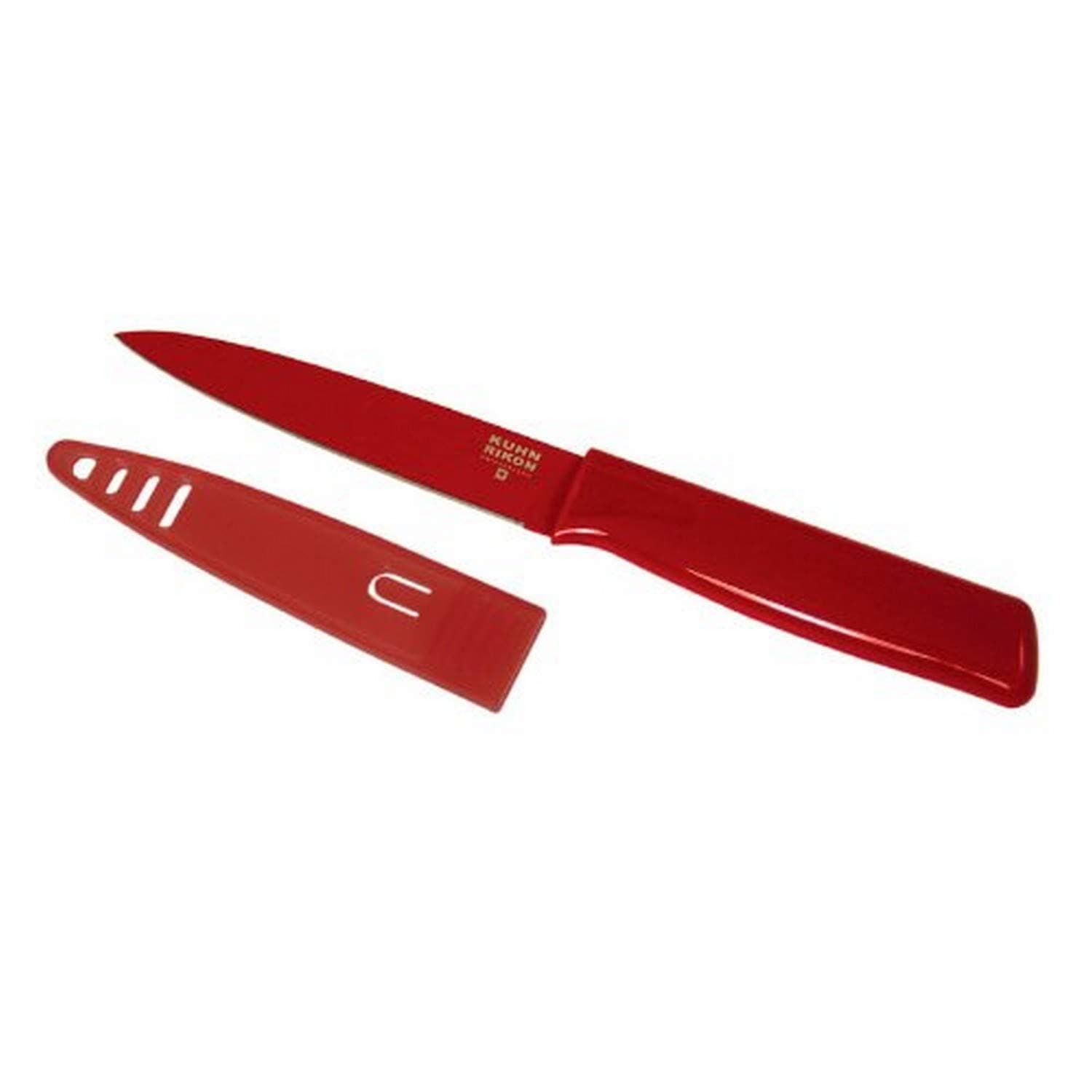 COLORI Utility Knife with Safety Sheath, 5 inch/12.70 cm Blade, Red