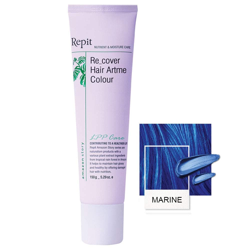 Repit Demi-Permanent ARTME MARINE Colour Neutral Treatment Hair Color Pale Fashion Keratin Hair Dye Cream No Developer Need 5.29 oz/ 150 g - MARINE