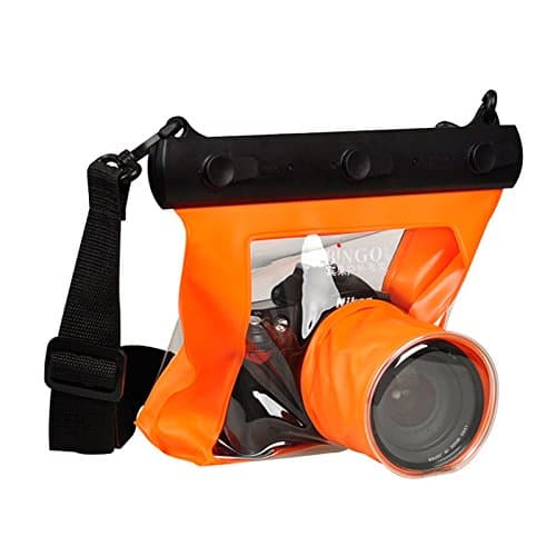 20M Waterproof Bag Underwater Housing Case Pouch for Canon Nikon DSLR Orange NEW
