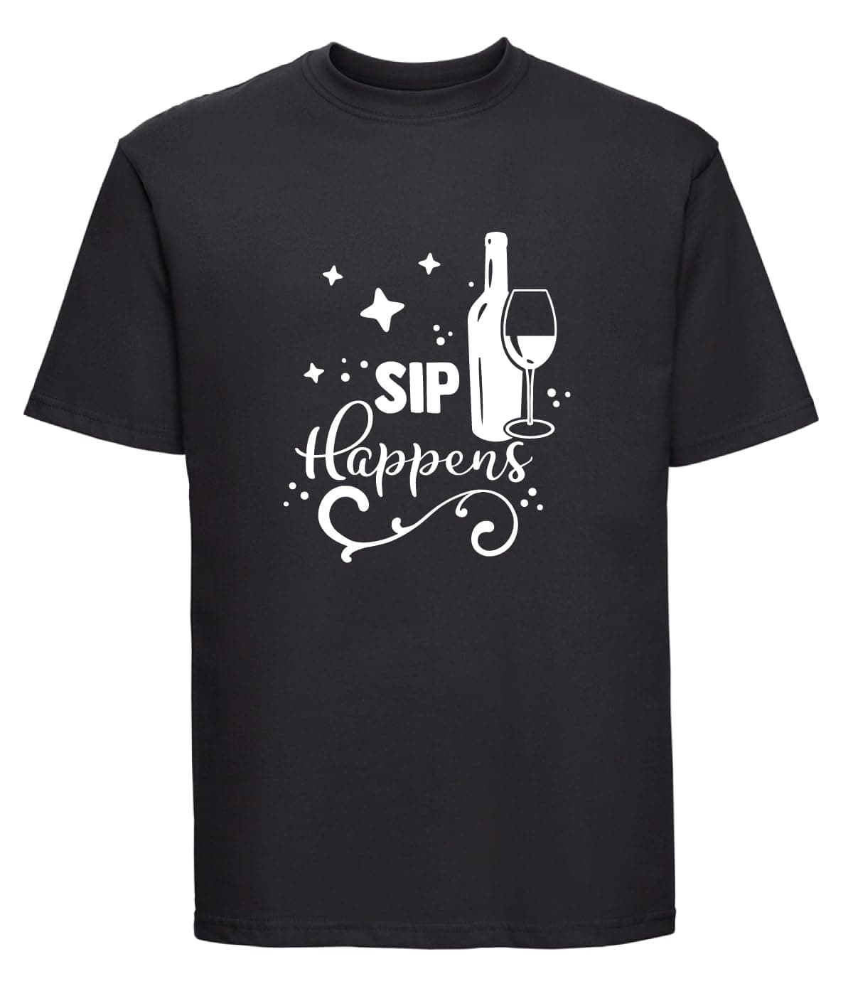 60 Second MakeoverLimited Mens Sip Happens Black Tshirt Dad Grandad Boyfriend Funny Tee