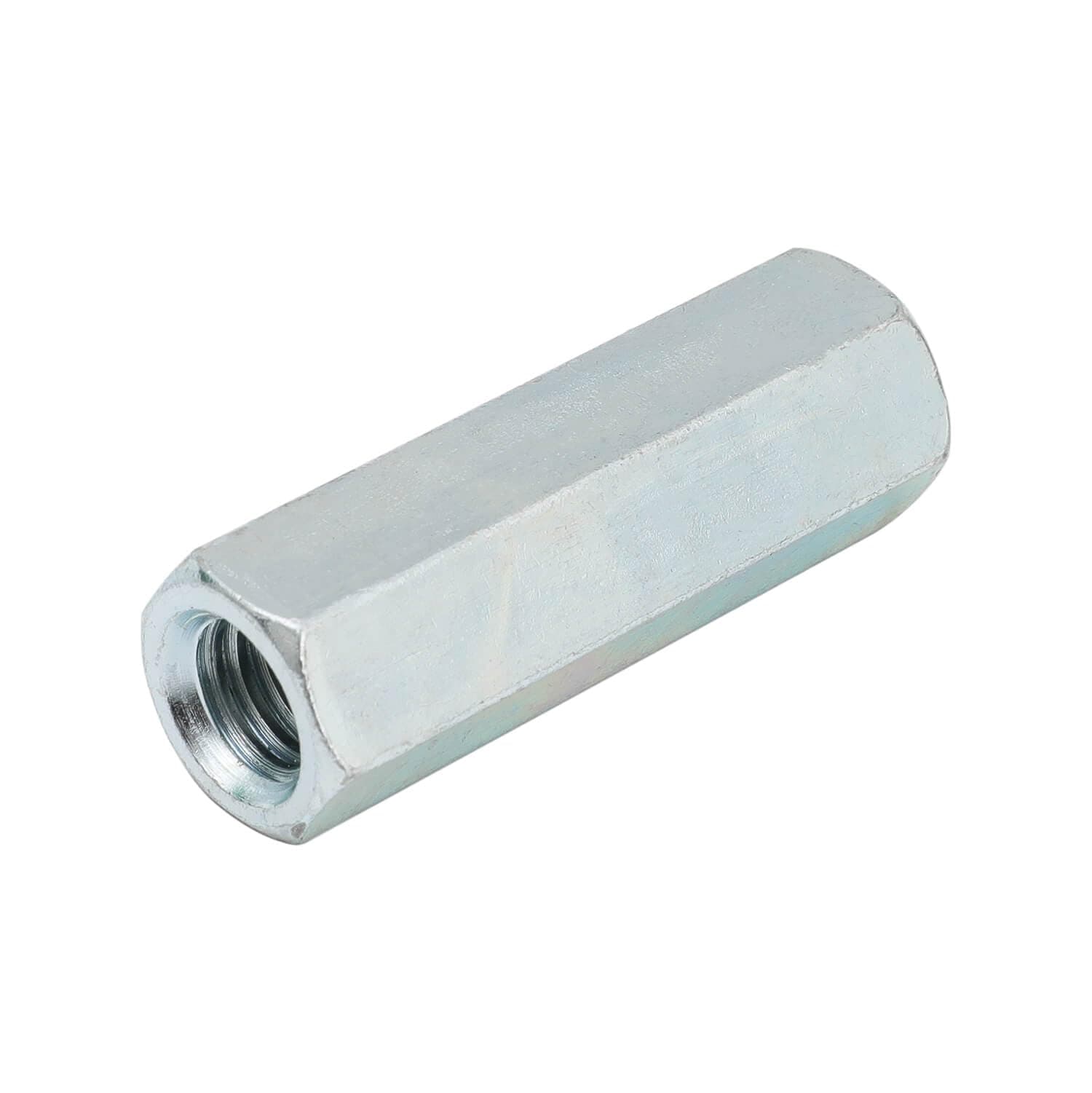 10 Packs 3/8"-16 Rod Coupling Nuts, UNC Threaded Hex Coupling Nut，Length: 1-3/4"