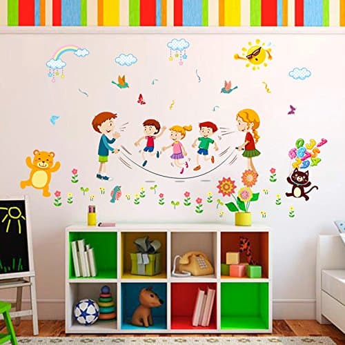 Mural ZOZOSO Cartoon Joyline Skipping Wall Sticker Sticker Bedroom Room Wall Decoration Painting