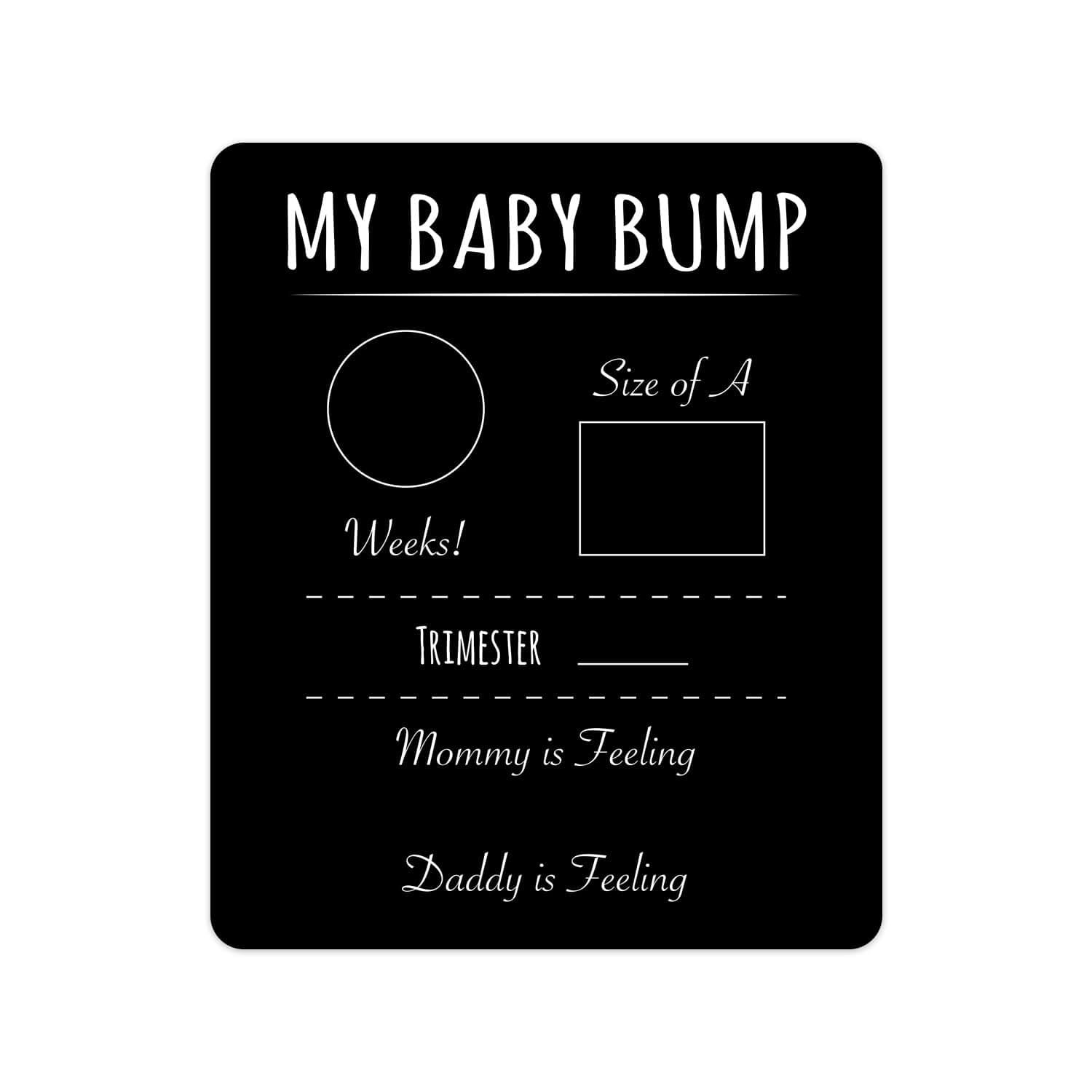 Pregnancy Timeline Sign/My Baby Bump Infant Chalkboard Style Milestone Photo Prop Board / 10" x 12" Baby Shower Present