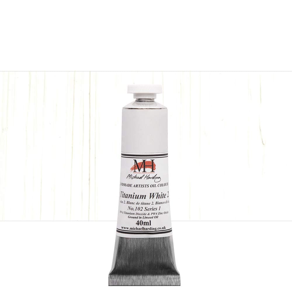 Michael Harding Artist Oil Colours - Titanium White 2 Linseed Oil - 40ml Tube