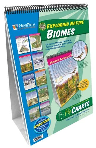 NewPath Learning 10 Piece Biomes Curriculum Mastery Flip Chart Set, Grade 5-10