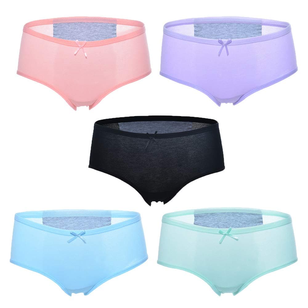 Hellove 5 Pack Women's Hipster Panties Protective Underwear, H-p-01-5-pack, M
