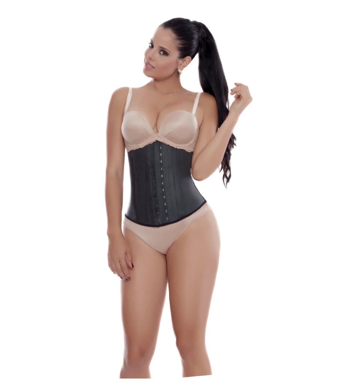 Ann MichellClassic Latex Waist Cincher 46 Black, Black, 4XL