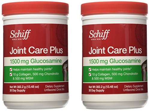 Schiff Joint Care Plus Powder with Glucosamine Chondroitin MSM & Collagen - 2 Bottles, 13.48 Ounces Each