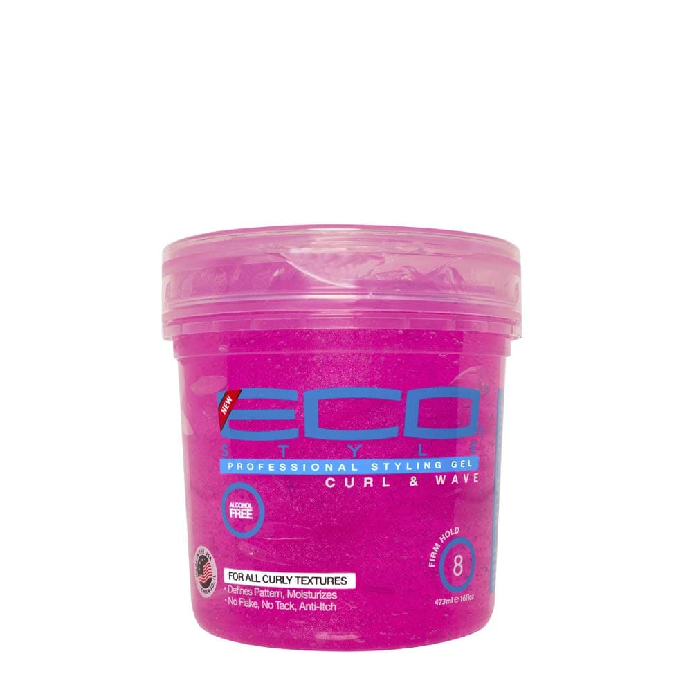 Ecoco Eco Style Hair Gel - Curl And Wave - Anti-Itch, Alcohol-Free Formula - Perfect Hold For Angled Or Tapered Sides - Ideal For Wavy Hair - No Flakes - Not Animal Tested - Moisturizes - 16 Oz
