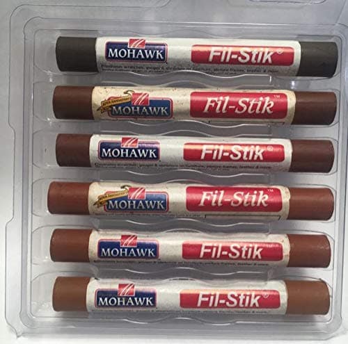 Mohawk Fill Stick (Fil-Stik) Dark Brown Colors Furniture Cabinet Touch Up Putty Wax Filler 6 Pack
