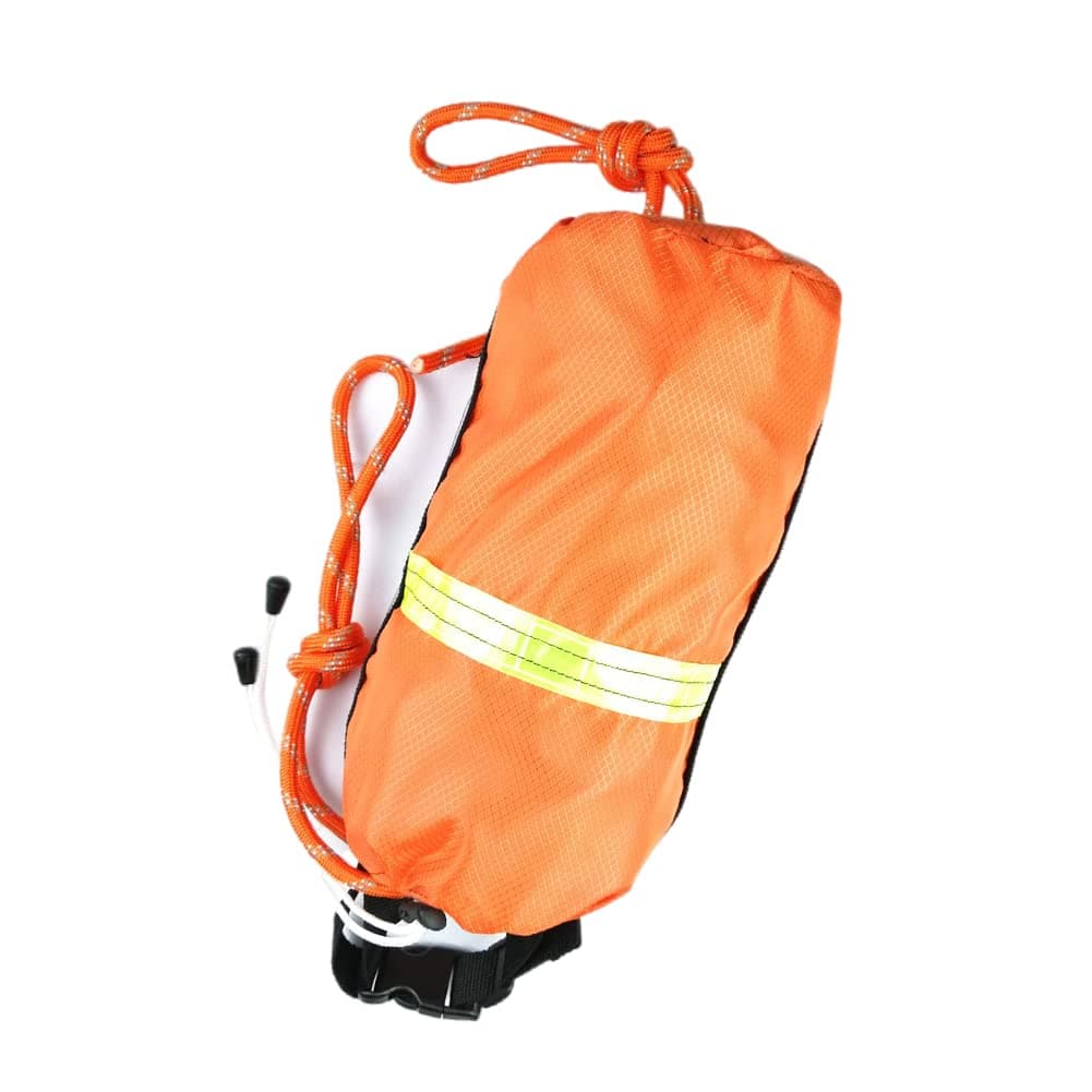 Jorzer Throw Rope, Water Rescue Rope Bag with 31m High Visibility Floating Line, Emergency Safety Equipment, Boat Anchor Kayak Bag Fishing Safety Accessory, Orange