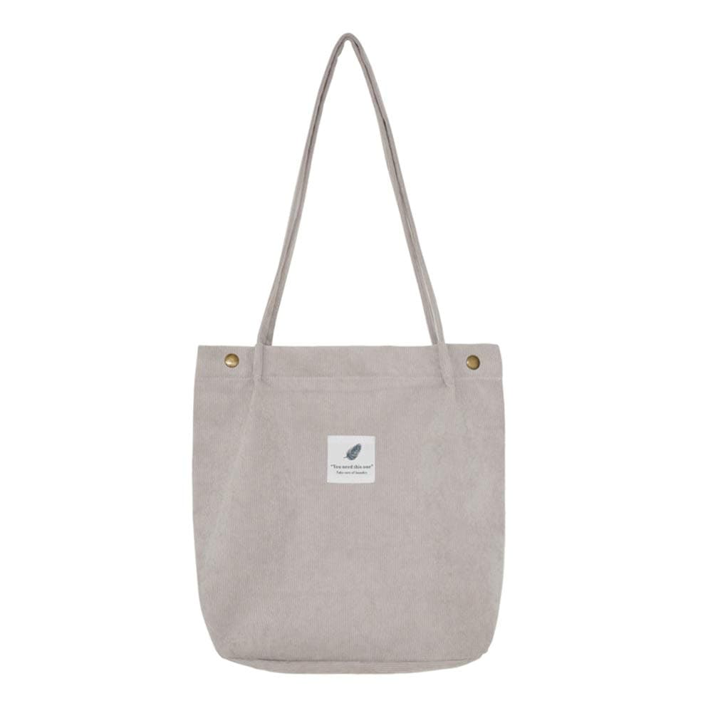 Belsmi Womens Corduroy Shoulder Tote Bag