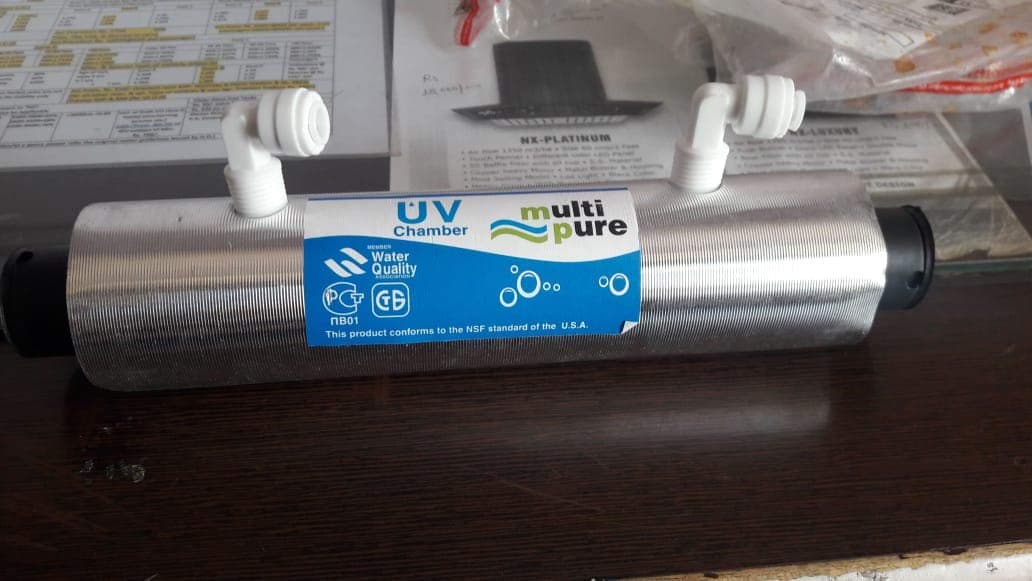 VINAYAK ENTERPRISES Aluminum RO/UV/UF/TDS Water Purifier Chamber for 8-inches UV Chamber Kent/Dolphin Solid Filter Cartridge, Silver - 1 Pcs