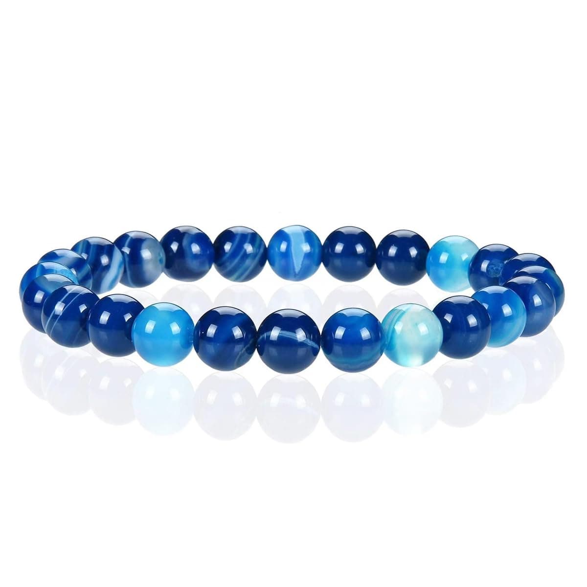 Chakra Bracelet, 8mm Black Lava Stone, Unisex, Black/Dark Grey, Boho Style, Slide Clasp, Wellness Collection