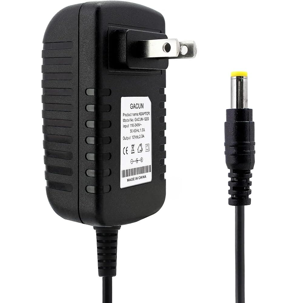 Yetaida 12V 2A Power Supply Adapter - AC 100-240V to DC, Max 24W Universal Wall Plug Power Adapter 5.5 X 2.5mm DC Jack