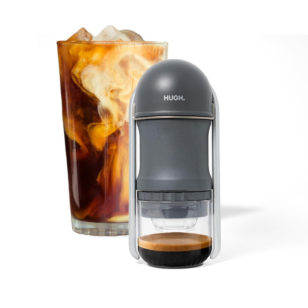 LEVERPRESSO HUGH V4 Lever Portable Espresso Maker, Double Espresso Shot with Ridgeless Portafilter Basket, Manually Operated, Perfect for Hiking & Camping (Non-pressurized)