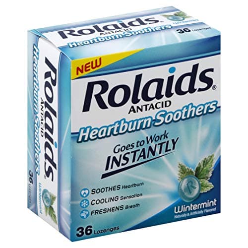 Rolaids Antacid Heartburn Soothers, Wintermint, 36 Lozenges