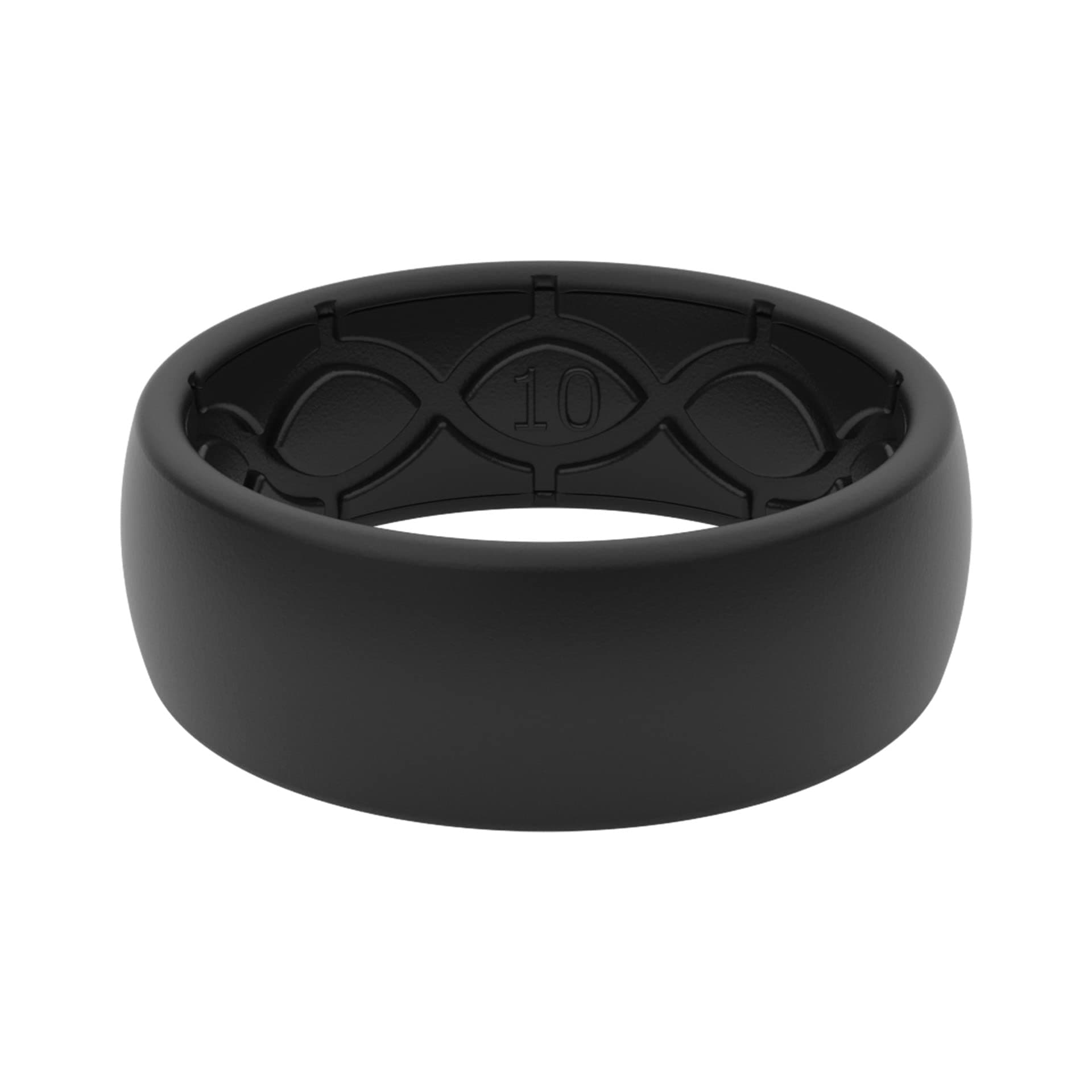 Solid Silicone Ring by Groove Life - Breathable Rubber Wedding Rings for Men, Lifetime Coverage, Unique Design, Comfort Fit Ring, 6 UK, Silicone, No Gemstone