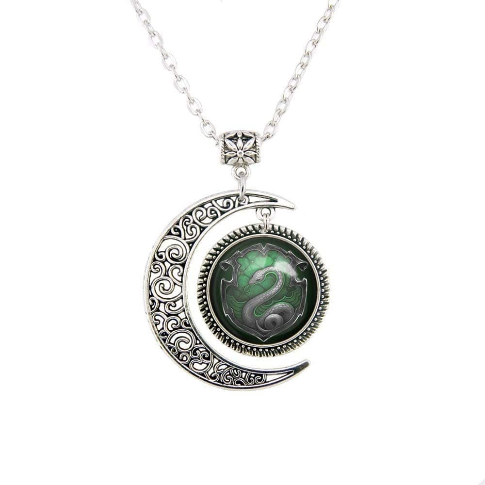 Moon Necklace Snake Pendant Snake Necklace Jewelry