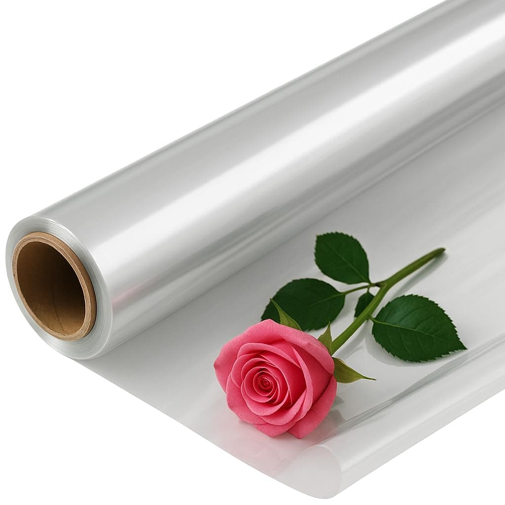 Clear Cellophane Wrap Roll Transparent Wrapping Paper 40cm x 30m Florist Packing Rolls 2.5 Mil Thickness for Gifts Flowers Bouquet Hamper Basket Christmas Birthday Valentines Day Craft