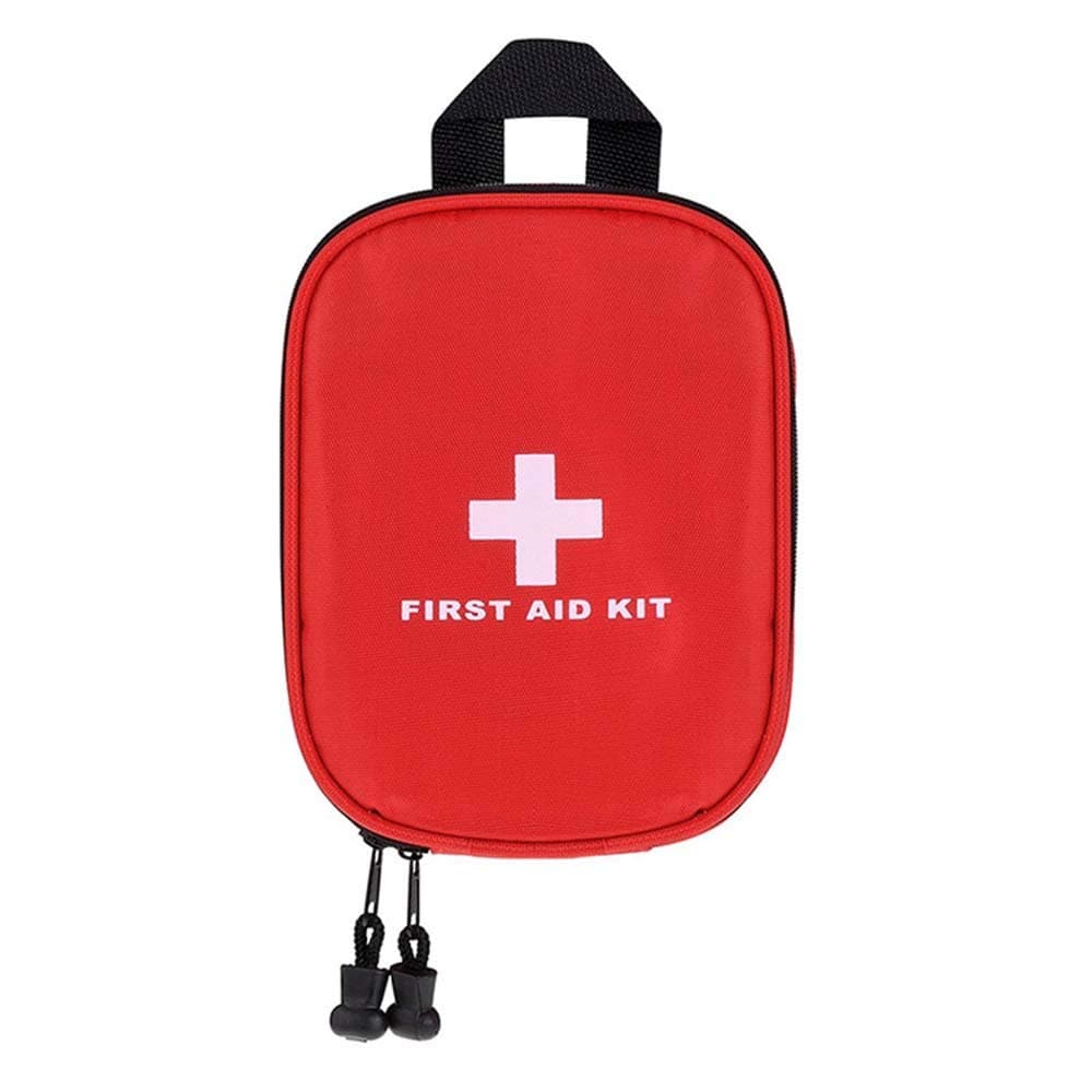 CFPPX First Aid Bag Small Outdoor Travel Rescue Bag Empty Pouch First Responder Storage Compact Survival Medicine Bag Pocket Container for Car Home Office Sport Gym Red