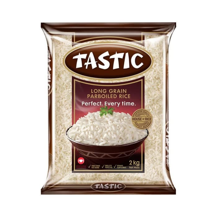Tastic Rice - Long Grain Parboiled Large Bag (Kosher) 2kg, Brown, 4.4 Pound (Pack of 1)