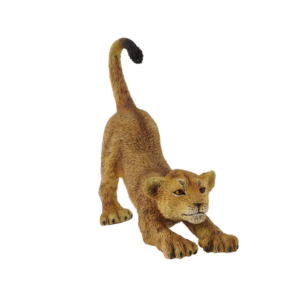 Wildlife Lion Cub (Stretching) Miniature Toy Figure