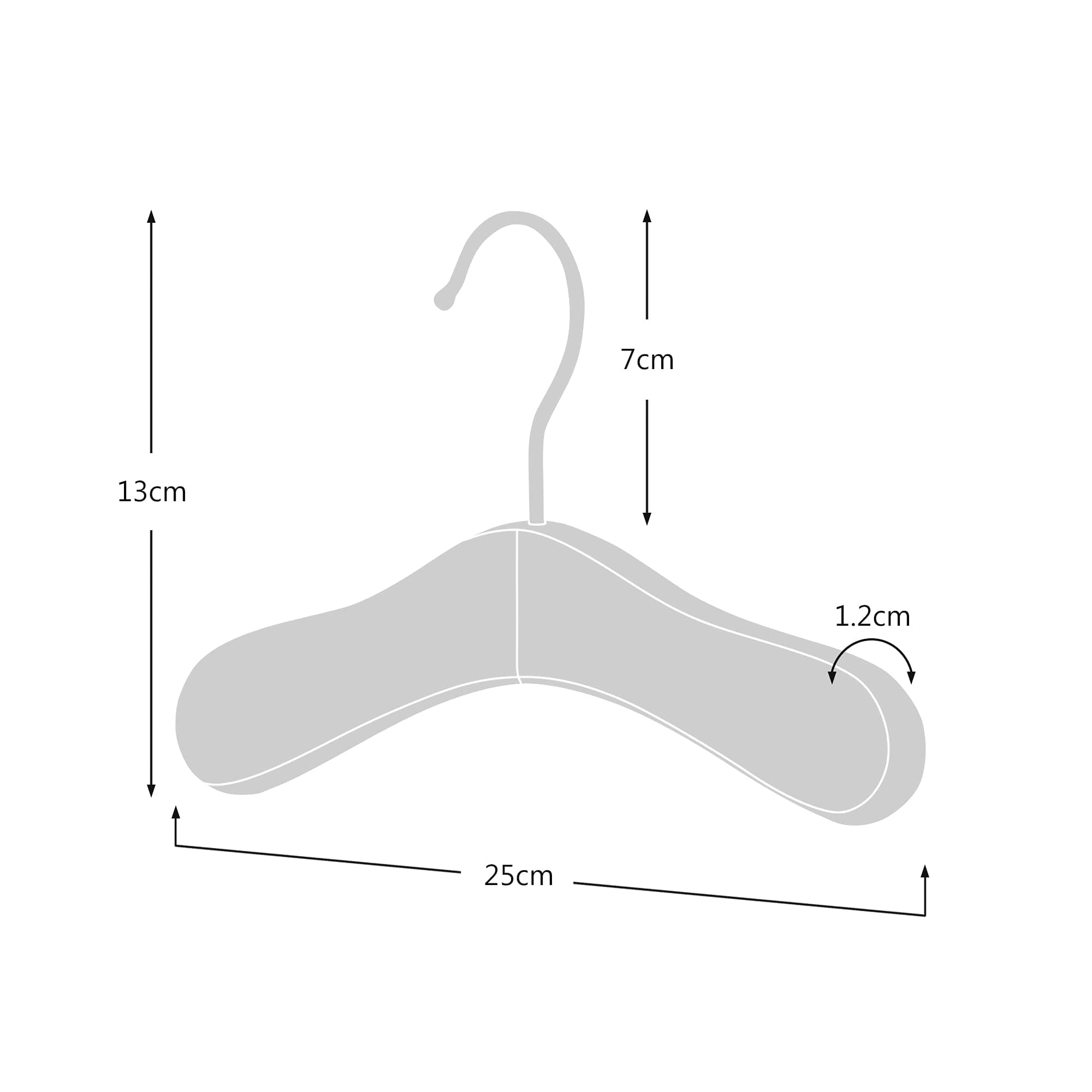 HANGERWORLD Pack of 12 Natural Wooden Kids and Baby Hangers for Nursery, Size 9.8inch with Swivel Hook