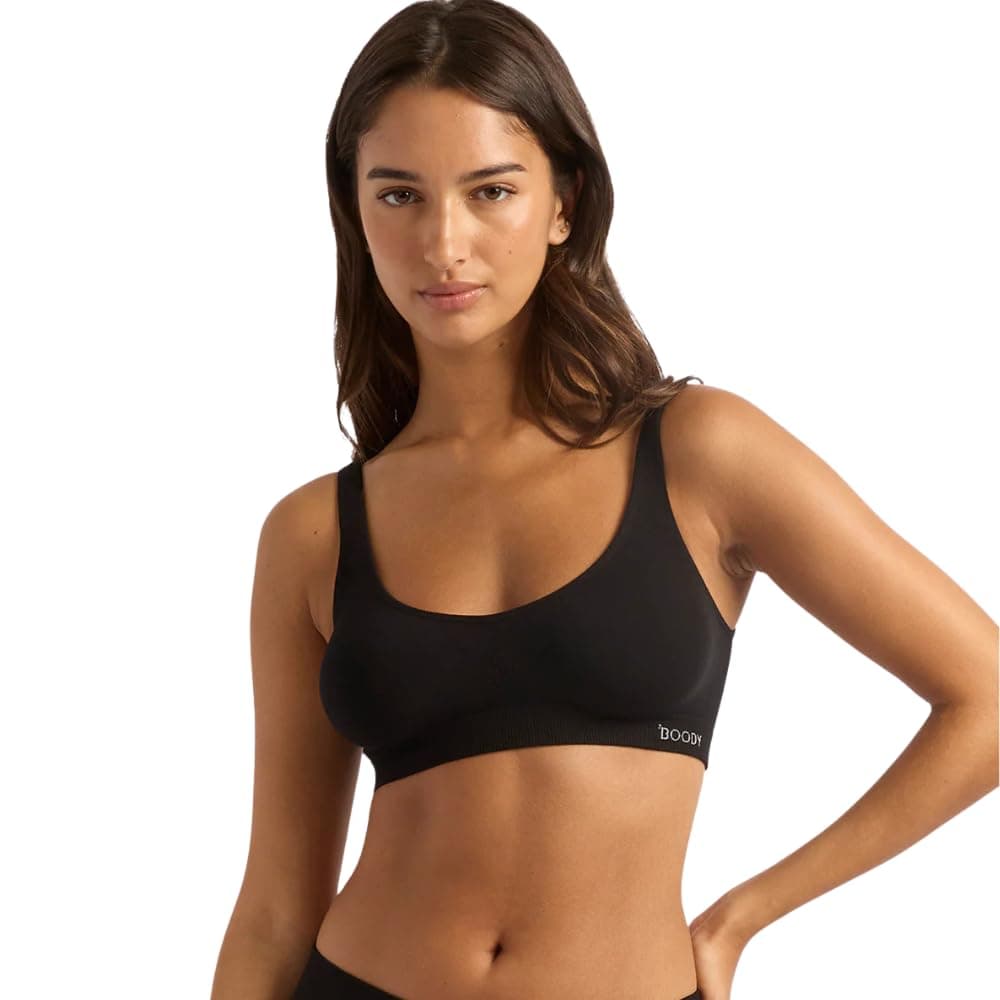 Seamfree Crop Bra -Seamless Bralette -No Padding, Clips, Fastenings, Wires -Bamboo Viscose -Low-Medium Support Pull-On