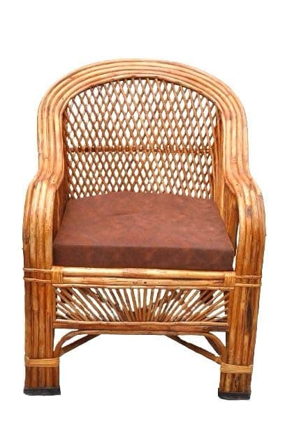 Bamboo Cane Sofa Chair Comfortable for Kids and Adults Cane Chair | Kursi | Chair for Living Room, Home, Dining Room, Bedroom, Kitchen, Office, Outdoor & Garden, Brown