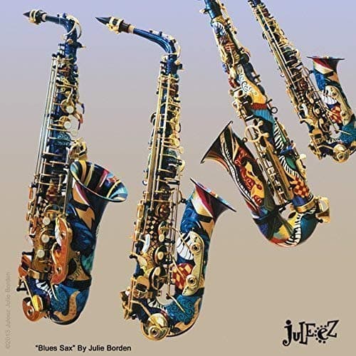 Colorful Alto Saxophone with Case Music Art