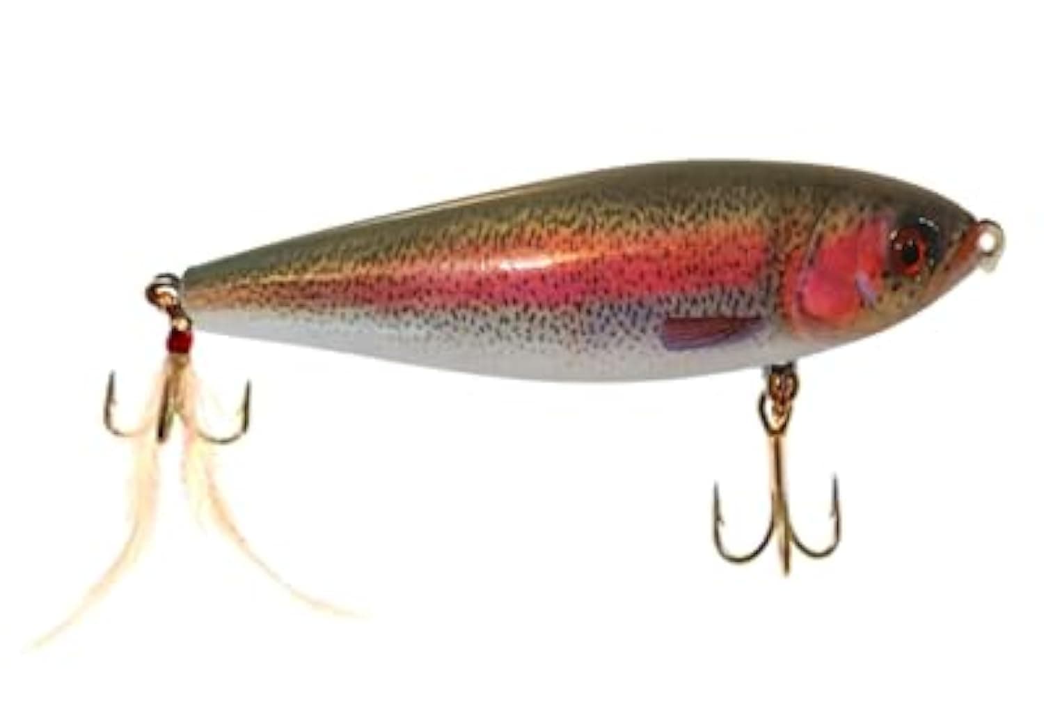 '6.5'' Wood Boog Top Water Fishing Lure Topwater Bass Duck Lure Bomber Wooden Plopper Twirling Floating Lures'