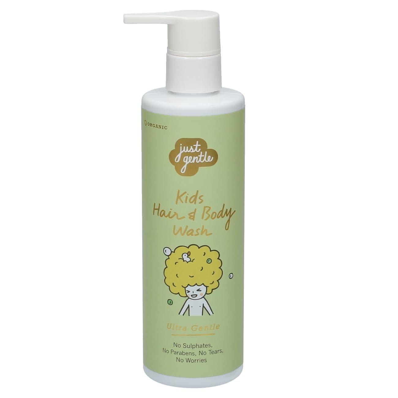 Kids Hair and Body Wash Ultra Gentle - 99% Natural Ingredients, Tear-Free, Nourishing Coconut Oil & Pear-Berry Scent, 200ml