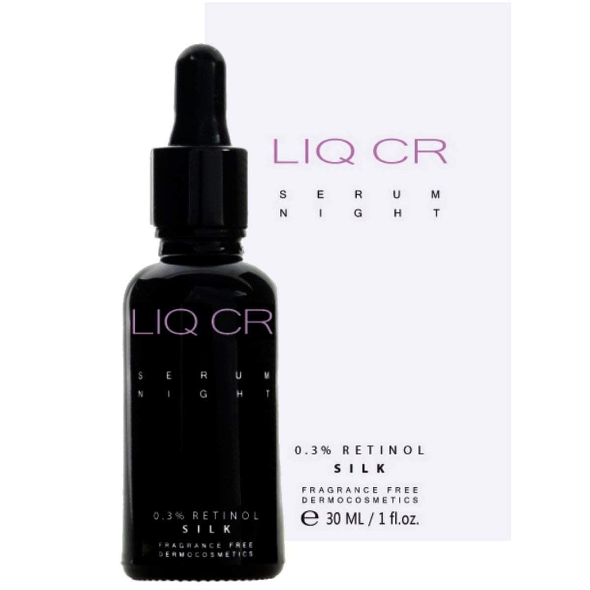 LIQ CR Serum Night 0.3% Retinol SILK Anti-Aging Anti Wrinkle Correction Serum 30ml, 1oz