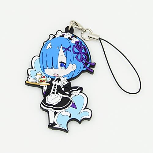 Keychain Keyring Key Chain Strap Telephone Accessaries Bag Pendant for Anime Re:Zero kara Hajimeru Isekai Seikatsu Rem