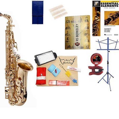 als502 Elite Series Eb Alto Saxophone with case & Bonus RSB MEGA PACK w/Essential Elements Book