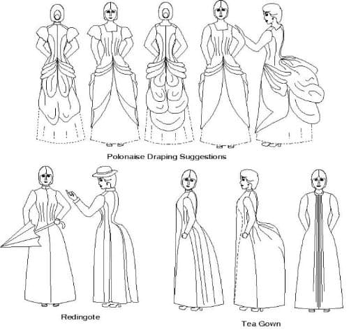 1870-1890 Sunset Knoll Polonaise, Tea Gown and Redingote Pattern